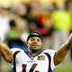 Cody Latimer of the Denver Broncos reacts as the Denver Broncos defeat the Carolina Panthers 24-10 during Super Bowl 50 at Levi’s Stadium on February 7, 2016 in Santa Clara, California.